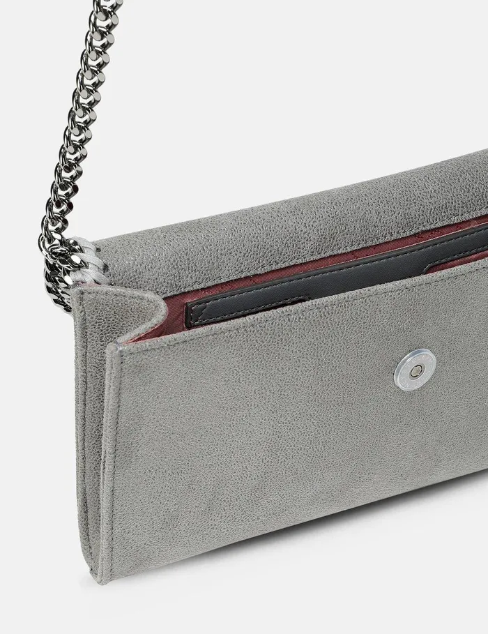 Stella McCartney Mini Bags And Clutches Women Falabella Wallet Crossbody Bag Light Grey Stella McCartney Mini Bags And Clutches Women Falabella Wallet Crossbody Bag Light Grey