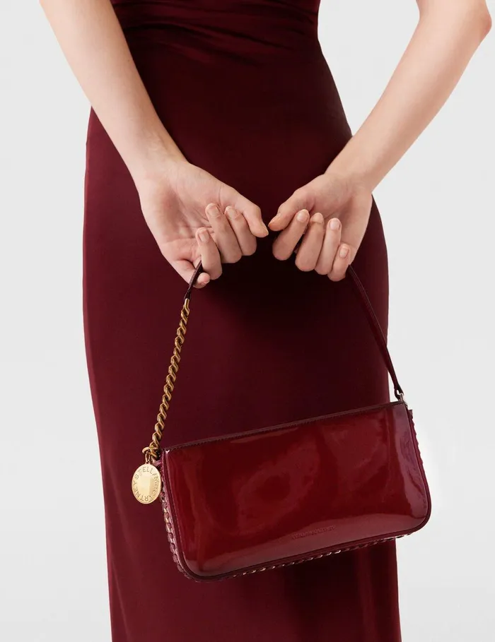 Stella McCartney Mini Bags And Clutches Women Frayme Baguette Shoulder Bag Burgundy Stella McCartney Mini Bags And Clutches Women Frayme Baguette Shoulder Bag Burgundy