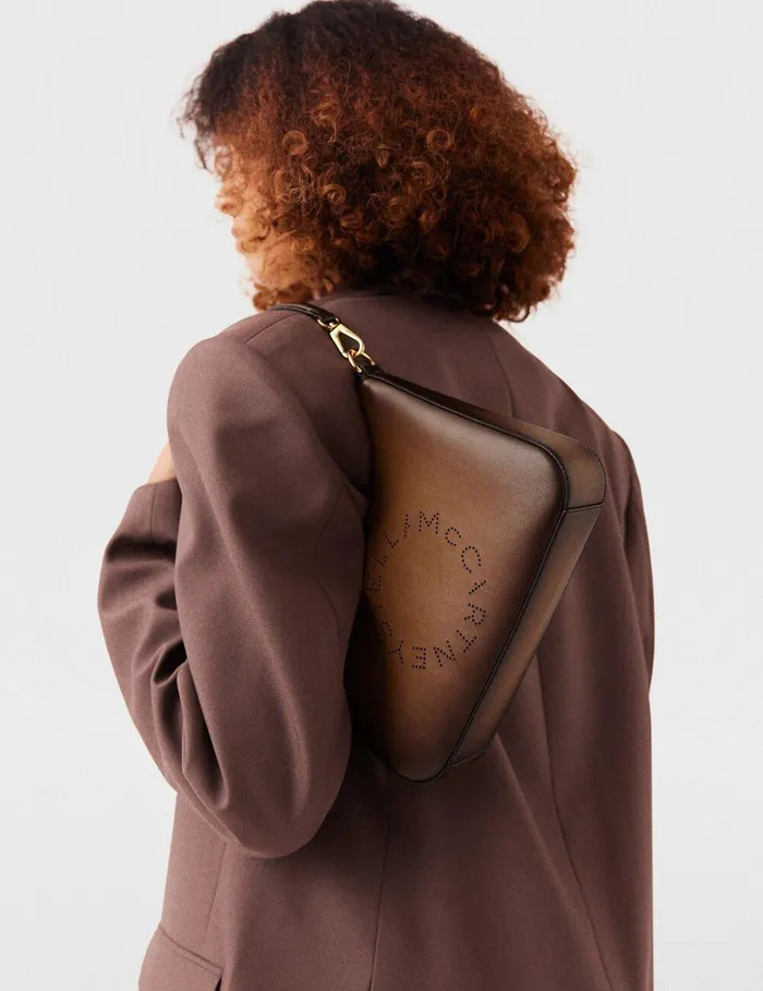 Stella McCartney Mini Bags And Clutches Women Logo Crossbody Shoulder Bag Aged Brown