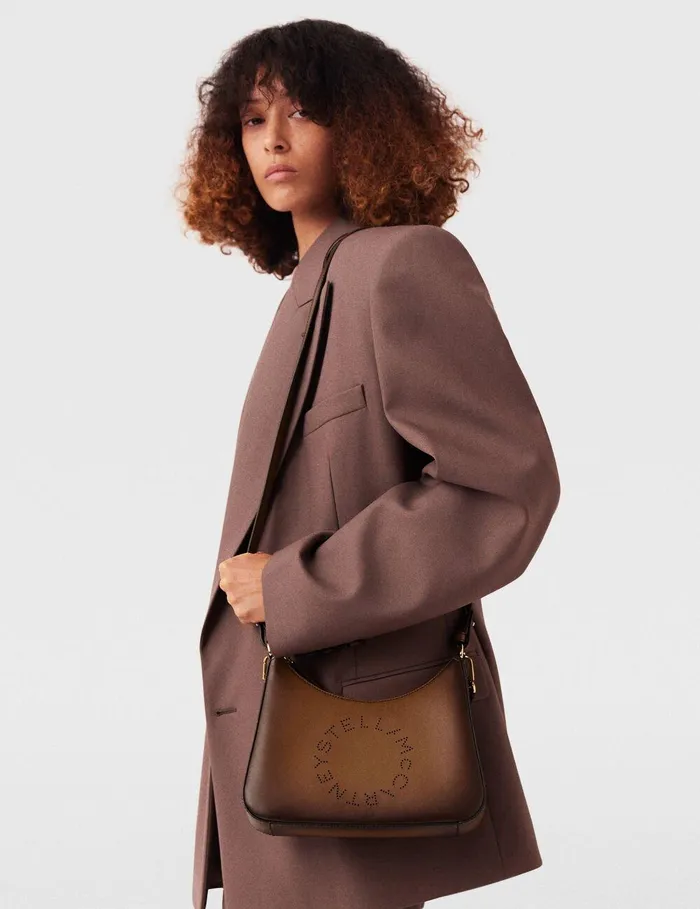 Stella McCartney Mini Bags And Clutches Women Logo Crossbody Shoulder Bag Aged Brown