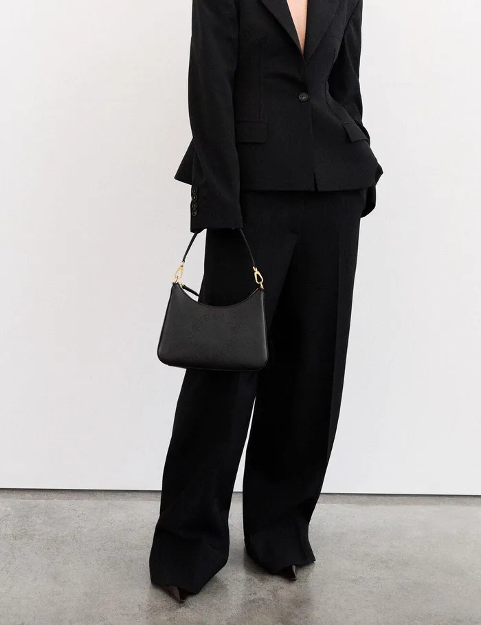 Stella McCartney Mini Bags And Clutches Women Logo Crossbody Shoulder Bag Black Stella McCartney Mini Bags And Clutches Women Logo Crossbody Shoulder Bag Black