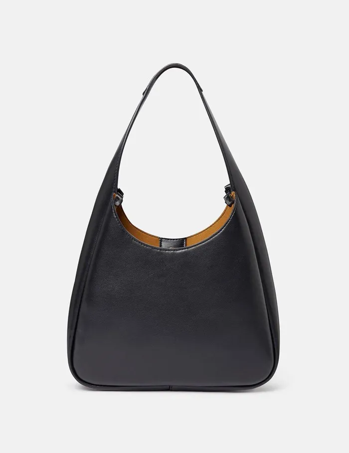 Stella McCartney Mini Bags And Clutches Women Logo Slouchy Hobo Tote Bag Pitch Black Stella McCartney Mini Bags And Clutches Women Logo Slouchy Hobo Tote Bag Pitch Black