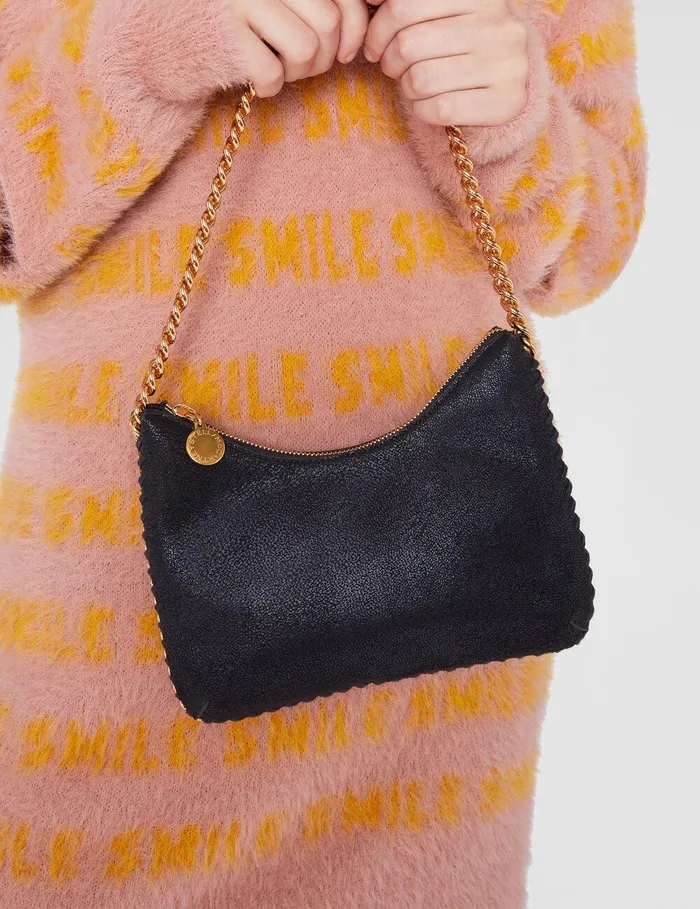 Stella McCartney Mini Bags And Clutches Women Zipped Falabella Mini Bag Black Stella McCartney Mini Bags And Clutches Women Zipped Falabella Mini Bag Black