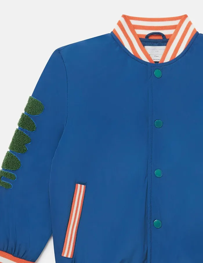 Stella McCartney Outerwear Kids Cosmic Cowboy Bomber Jacket Airforce Blue Stella McCartney Outerwear Kids Cosmic Cowboy Bomber Jacket Airforce Blue