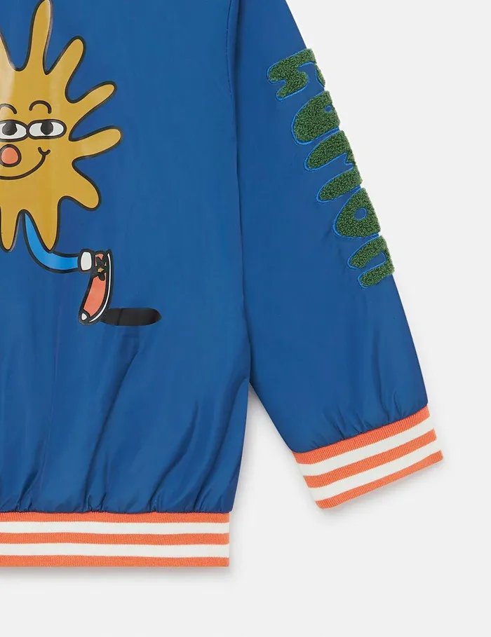 Stella McCartney Outerwear Kids Cosmic Cowboy Bomber Jacket Airforce Blue Stella McCartney Outerwear Kids Cosmic Cowboy Bomber Jacket Airforce Blue