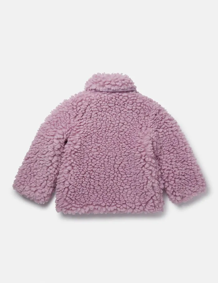 Stella McCartney Outerwear Kids Teddy Bear Coat Lavender Stella McCartney Outerwear Kids Teddy Bear Coat Lavender