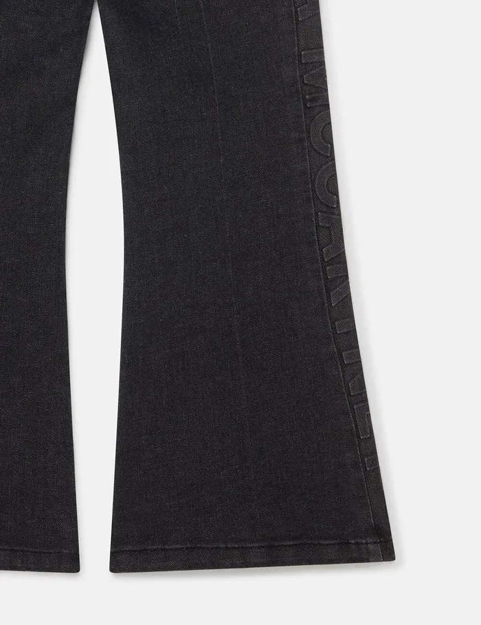 Stella McCartney Pants and Shorts Kids Flared Denim Jeans Black Stella McCartney Pants and Shorts Kids Flared Denim Jeans Black