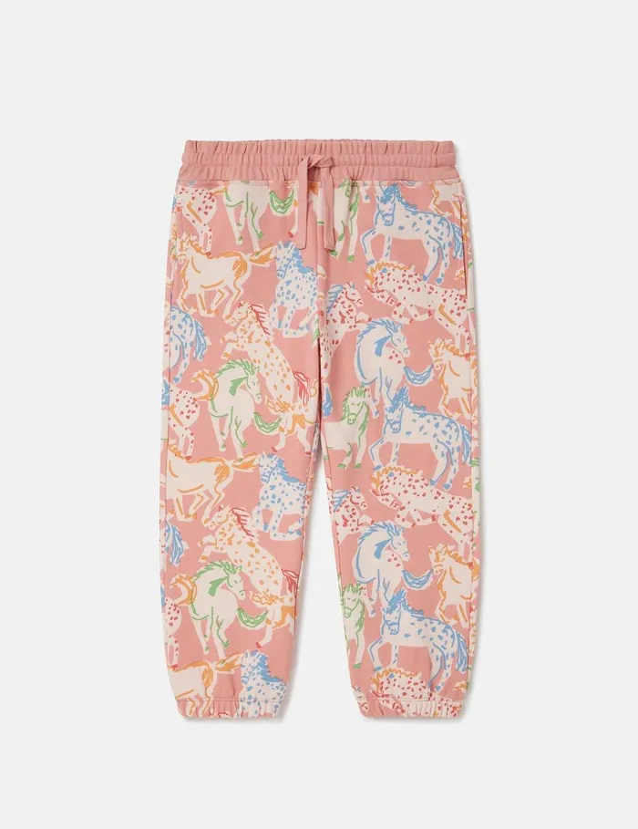 Stella McCartney Pants and Shorts Kids Horse Print Joggers Multicolour