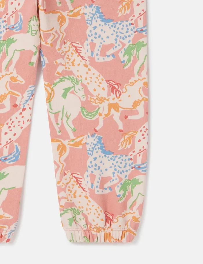 Stella McCartney Pants and Shorts Kids Horse Print Joggers Multicolour Stella McCartney Pants and Shorts Kids Horse Print Joggers Multicolour