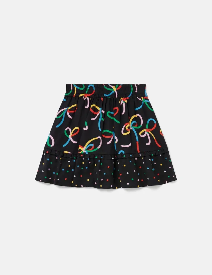 Stella McCartney Pants and Shorts Kids Ribbon Print PolkaDot Skirt Multicolour
