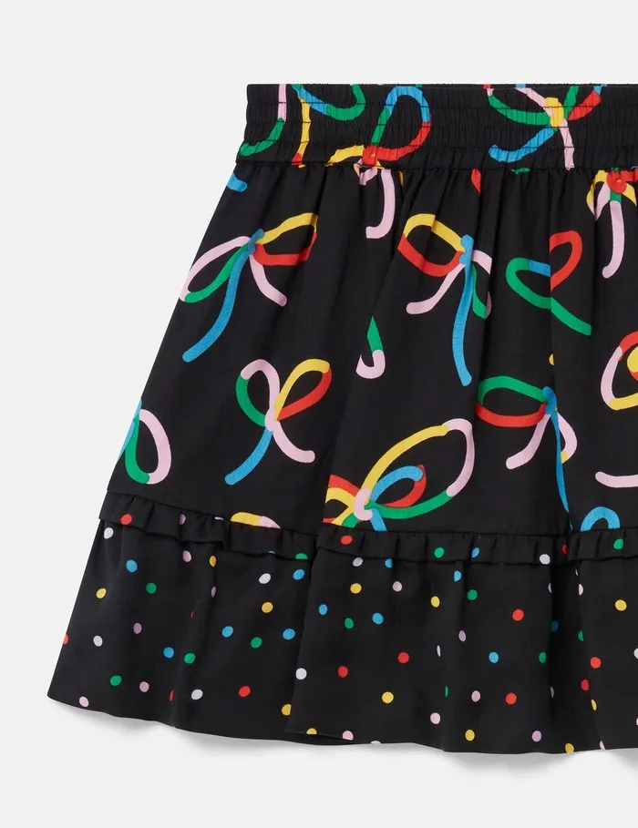 Stella McCartney Pants and Shorts Kids Ribbon Print PolkaDot Skirt Multicolour Stella McCartney Pants and Shorts Kids Ribbon Print PolkaDot Skirt Multicolour