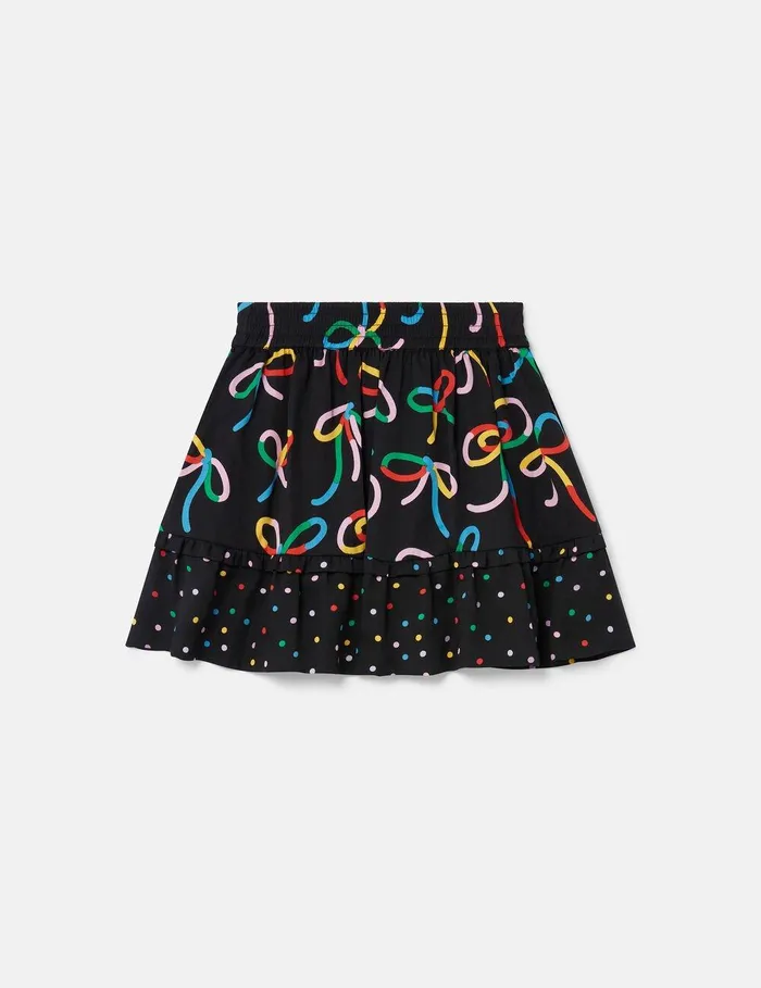 Stella McCartney Pants and Shorts Kids Ribbon Print PolkaDot Skirt Multicolour Stella McCartney Pants and Shorts Kids Ribbon Print PolkaDot Skirt Multicolour