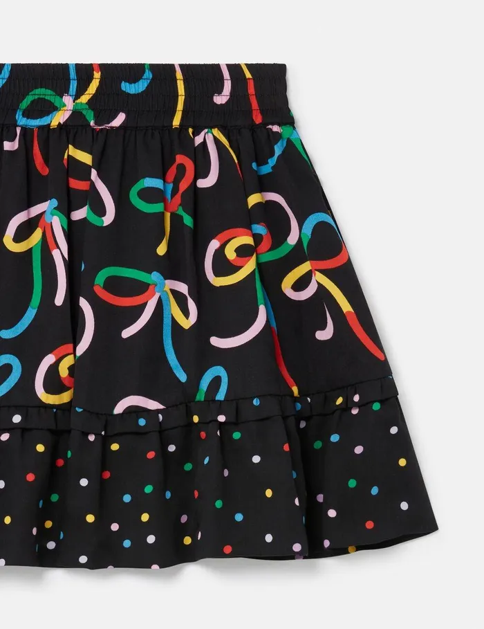 Stella McCartney Pants and Shorts Kids Ribbon Print PolkaDot Skirt Multicolour Stella McCartney Pants and Shorts Kids Ribbon Print PolkaDot Skirt Multicolour
