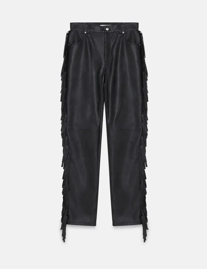 Stella McCartney Pants And Shorts Women Fringe Alter Mat Trousers Midnight Black