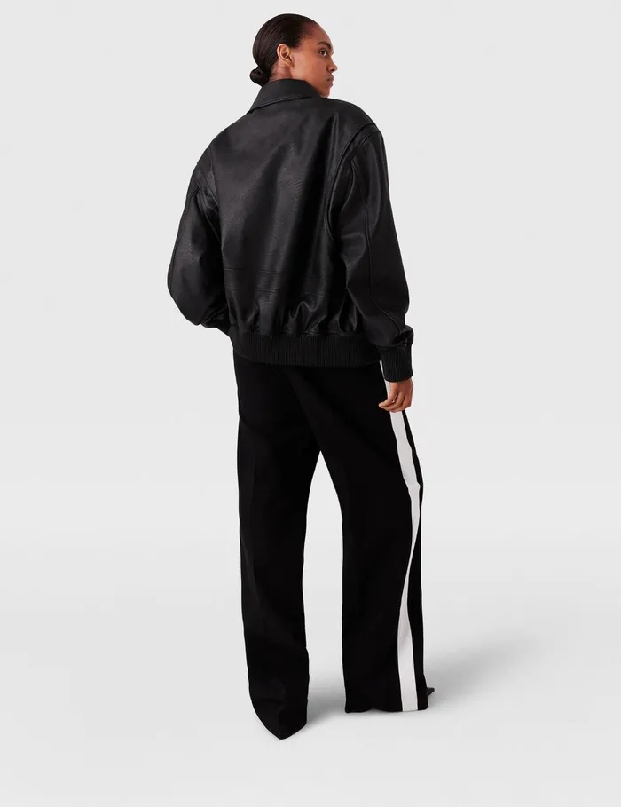 Stella McCartney Pants And Shorts Women LowRise Stripe StraightLeg Pants Black And White
