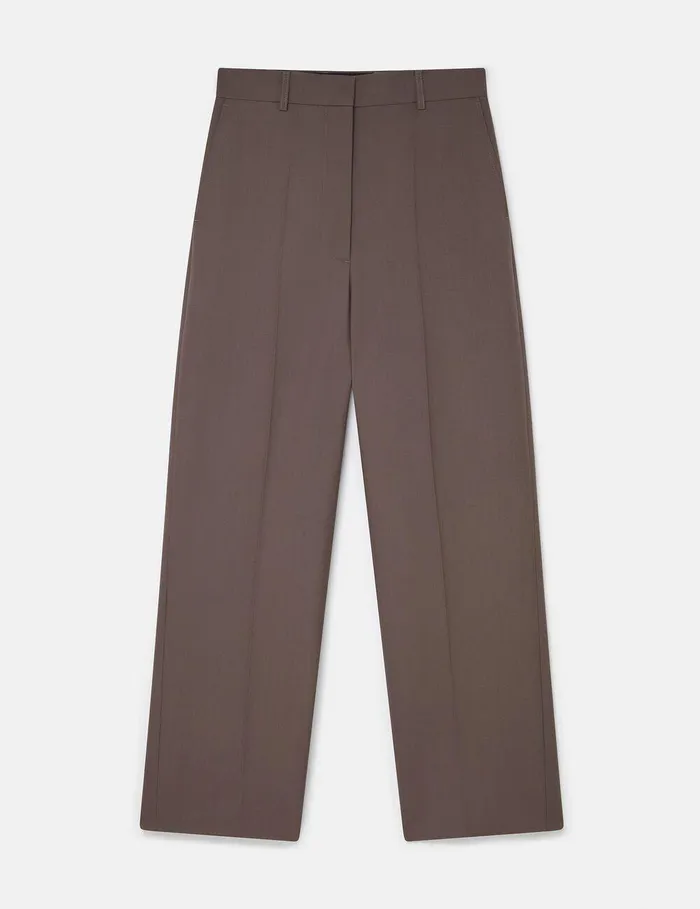 Stella McCartney Pants And Shorts Women Pleated LowRise Pants Taupe Brown