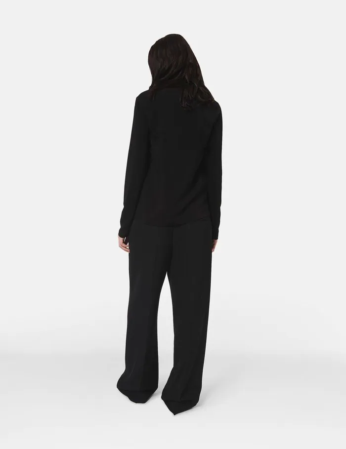 Stella McCartney Shirts And Tops Women Arlesa Double Split Hem Zip Blouse Black Stella McCartney Shirts And Tops Women Arlesa Double Split Hem Zip Blouse Black