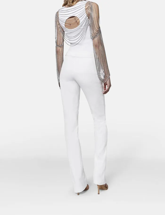 Stella McCartney Shirts And Tops Women Crystal Chain Sleeve Top Crystal Stella McCartney Shirts And Tops Women Crystal Chain Sleeve Top Crystal