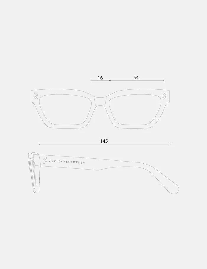 Stella McCartney Sunglasses Women Rectangular CatEye Sunglasses Opaline Lilac Stella McCartney Sunglasses Women Rectangular CatEye Sunglasses Opaline Lilac