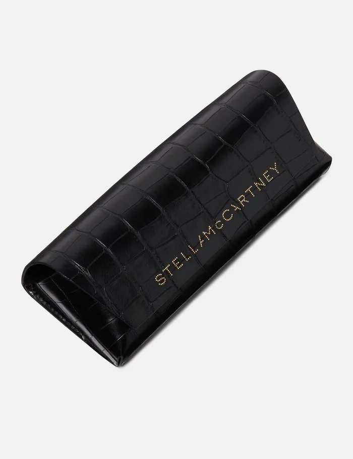 Stella McCartney Sunglasses Women Rectangular CatEye Sunglasses Shiny Black Stella McCartney Sunglasses Women Rectangular CatEye Sunglasses Shiny Black