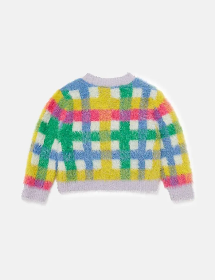 Stella McCartney Sweaters and Cardigans Kids Rainbow Check Knitted Cardigan Multicolour Stella McCartney Sweaters and Cardigans Kids Rainbow Check Knitted Cardigan Multicolour