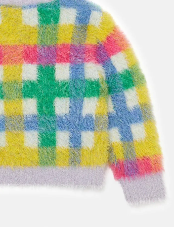 Stella McCartney Sweaters and Cardigans Kids Rainbow Check Knitted Cardigan Multicolour Stella McCartney Sweaters and Cardigans Kids Rainbow Check Knitted Cardigan Multicolour