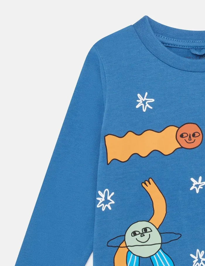 Stella McCartney Sweatshirt And TShirts Kids Space Graphic LongSleeve TShirt Multicolor Stella McCartney Sweatshirt And TShirts Kids Space Graphic LongSleeve TShirt Multicolor