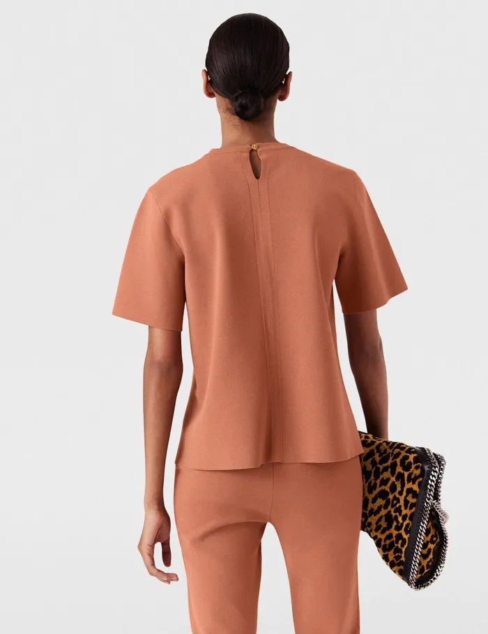 Stella McCartney Sweatshirts And TShirts Women Boxy Short Sleeve Tshirt Blush Stella McCartney Sweatshirts And TShirts Women Boxy Short Sleeve Tshirt Blush