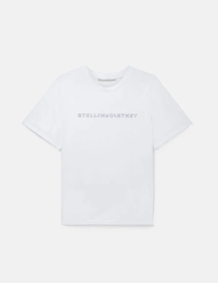 Stella McCartney Sweatshirts And TShirts Women Graphic Oversized Cotton TShirt Pure White