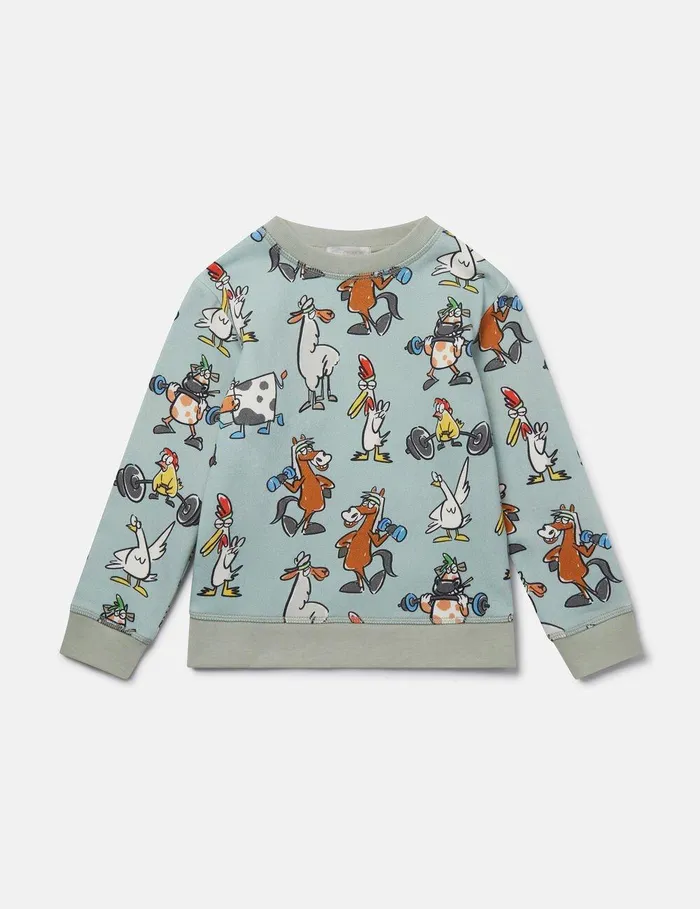 Stella McCartney TShirts And Sweatshirt Kids Animal Print Sweatshirt Multicolour