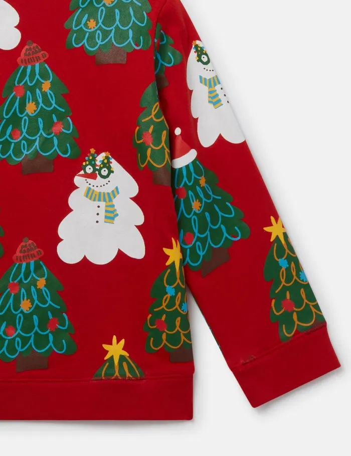 Stella McCartney TShirts And Sweatshirt Kids Christmas Tree Pattern Sweatshirt Red