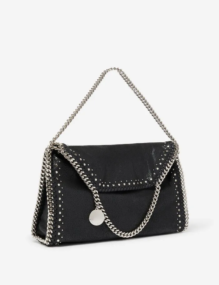 Stella McCartney TopHandle Bags Women Falabella FoldOver Tote Bag Pitch Black