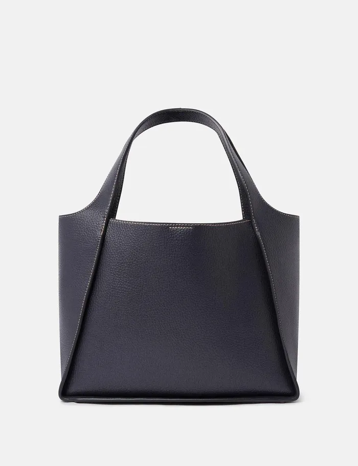 Stella McCartney TopHandle Bags Women Logo Grainy Alter Mat Crossbody Bag Indigo Moon