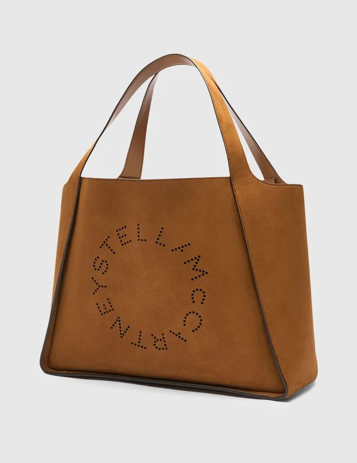 Stella McCartney TopHandle Bags Women Logo Large Tote Bag Brandy Stella McCartney TopHandle Bags Women Logo Large Tote Bag Brandy