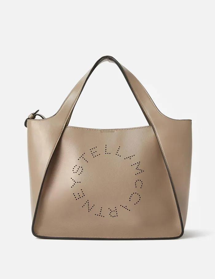 Stella McCartney Tote Bags Women Logo Crossbody Tote Bag Moss