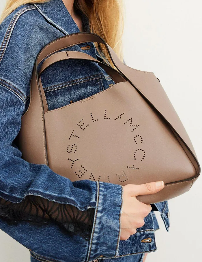 Stella McCartney Tote Bags Women Logo Crossbody Tote Bag Moss Stella McCartney Tote Bags Women Logo Crossbody Tote Bag Moss
