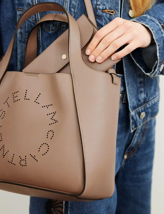 Stella McCartney Tote Bags Women Logo Crossbody Tote Bag Moss Stella McCartney Tote Bags Women Logo Crossbody Tote Bag Moss
