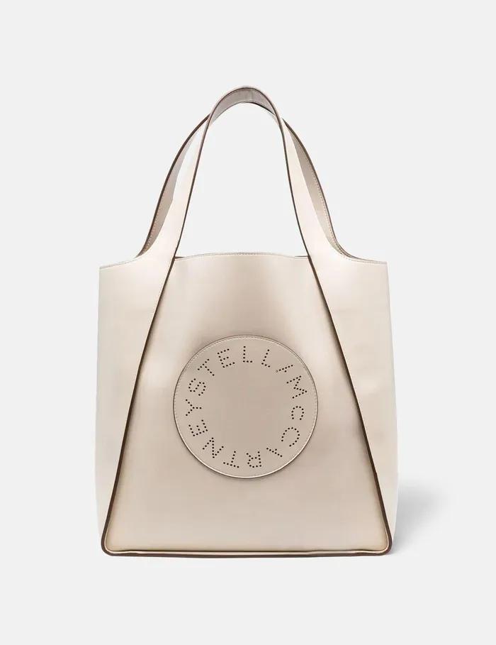 Stella McCartney Tote Bags Women Stella Logo Square Tote Bag Pure White