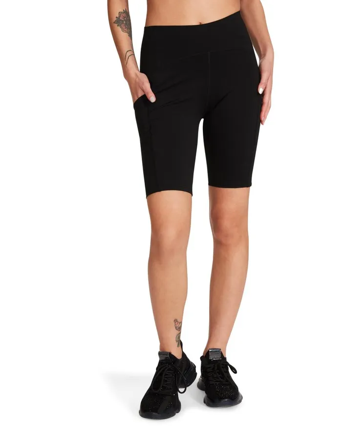 Steve Madden Active Bike Short Black Womens Bottoms Steve Madden Active Bike Short Black Womens Bottoms
