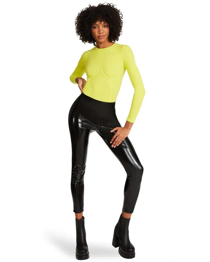 Steve Madden Corset Bodysuit Lime Womens Tops Steve Madden Corset Bodysuit Lime Womens Tops