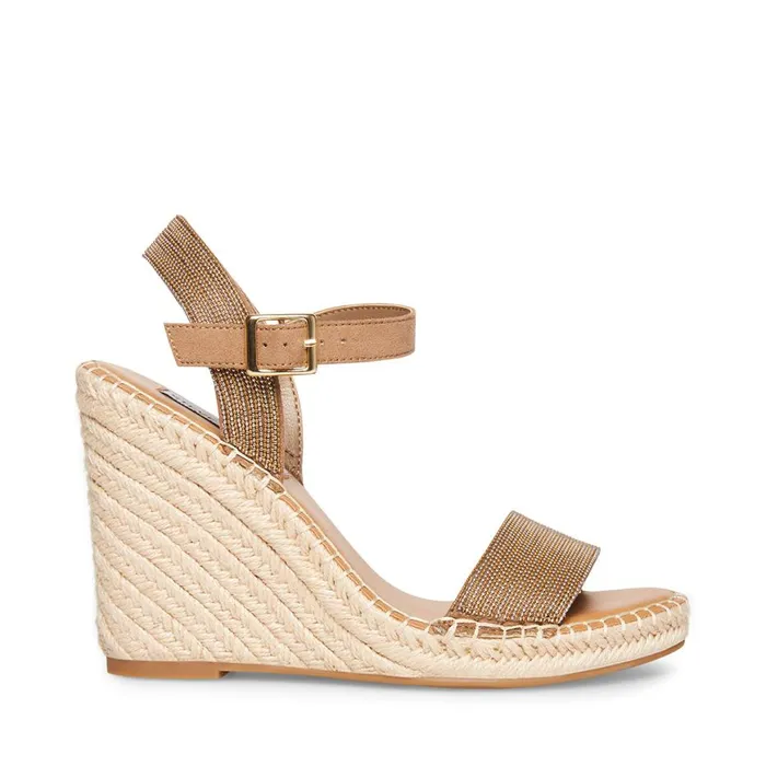 Steve Madden Gamora Taupe Multi Womens Wedges