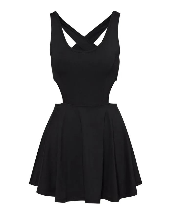 Steve Madden Grind It Out Dress Black Womens Lounge and Active Steve Madden Grind It Out Dress Black Womens Lounge and Active