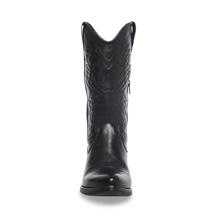 Steve Madden Hayward Black Leather Womens Boots Steve Madden Hayward Black Leather Womens Boots