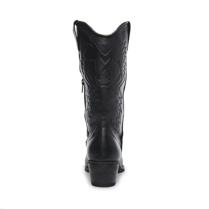 Steve Madden Hayward Black Leather Womens Boots Steve Madden Hayward Black Leather Womens Boots