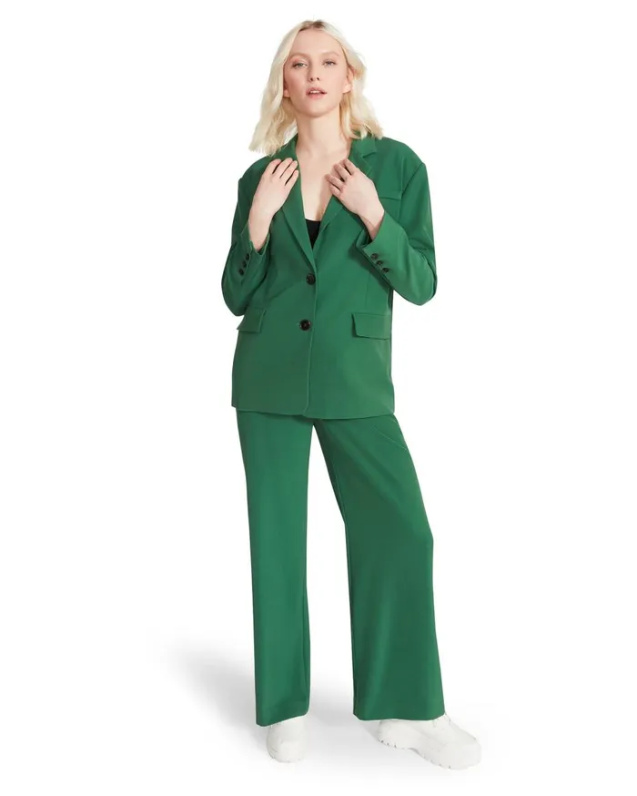 Steve Madden High Waisted Trouser Green Womens Bottoms