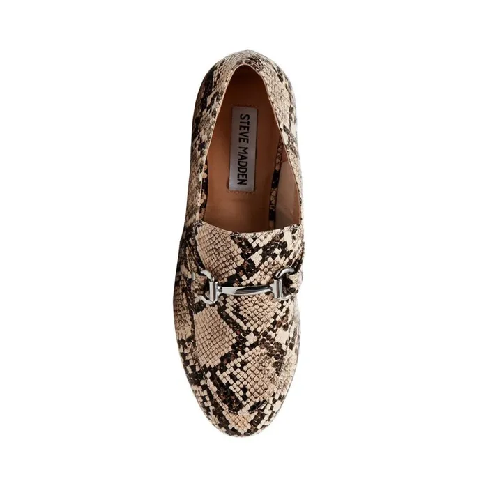 Steve Madden Kensley Tan Snake Womens Flats