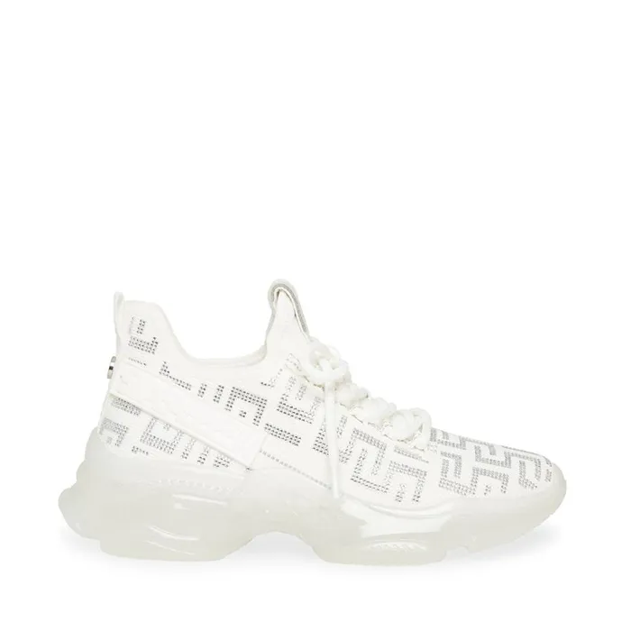 Steve Madden Maxima S Whitesilver White Silver Womens Sneakers