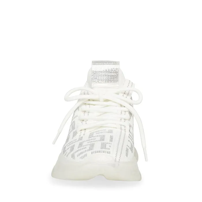 Steve Madden Maxima S Whitesilver White Silver Womens Sneakers
