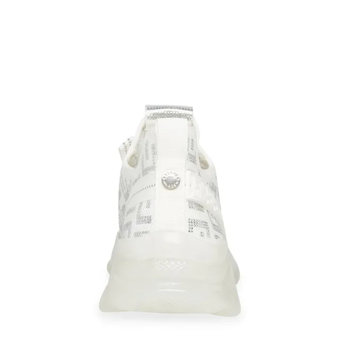 Steve Madden Maxima S Whitesilver White Silver Womens Sneakers