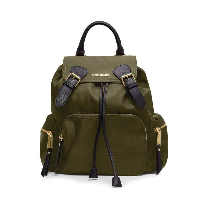 Steve Madden Nylon Backpack Olive Womens Belt Bags and Backpacks